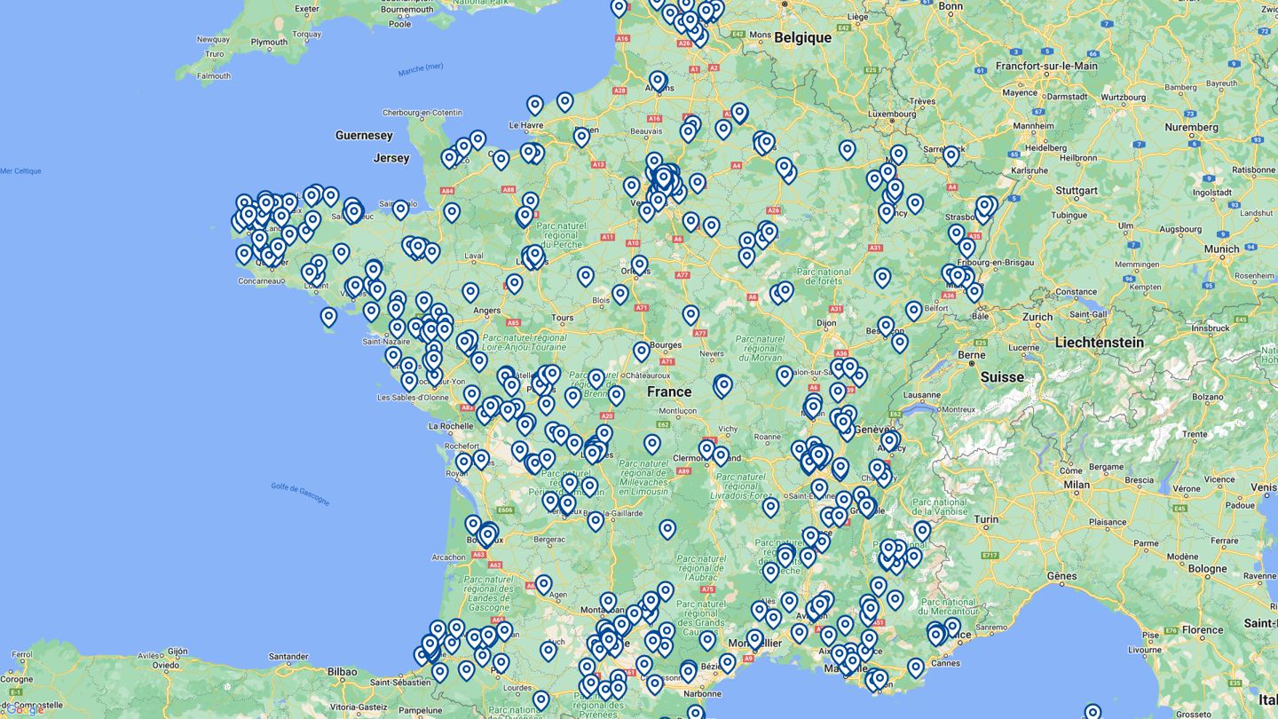 Carte des SCOP